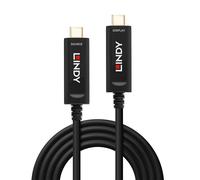 LINDY 15m Fibre Optic Hybrid USB Type C Cable, Audio/Video Only