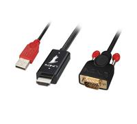 LINDY 1m HDMI A to VGA Adapter Cable, Black