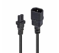 Lindy 1 m IEC C14 vers IEC C7 Figure 8 Câble d'alimentation câble d'extension Noir