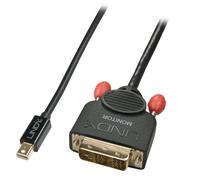LINDY 1m Mini DisplayPort to DVI Cable, Black Black 1m