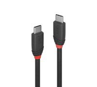 LINDY 1m USB 3.2 Type C to C Cable, 20Gbps, Black Line