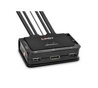 Lindy 2 Port DisplayPort 1.2, USB 2.0 & Audio Cable KVM Switch - commutateur écran-clavier-souris/audio - 2 ports
