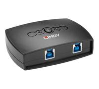 Lindy 2 Port USB 3.0 Switch - Commutateur de partage des périphériques USB - 2 x SuperSpeed USB 3.0 - de bureau