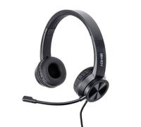 Lindy Micro-casque sur-oreille filaire USB-A/USB-C noir