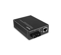 Lindy 25119 Convertisseur de Support Réseau 10/100/1000 Multimode 850nm, portée 550m, Connecteur SC, IEEE 802.3, fibres 50/125µm & 62.5/125µm
