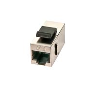 Lindy 25999 Module Keystone Double RJ45 Femelle Noir/Métallique pour Panneau de Brassage/Mur, Code SH 85369010
