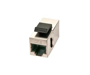 Lindy 25999 Module Keystone Double RJ45 Femelle Noir/Métallique pour Panneau de Brassage/Mur, Code SH 85369010