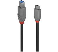 Lindy 2m USB 3.2 Type C an B Anthra Line cable - Cable - Digital/Daten