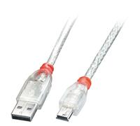 LINDY 3 m Type A to Mini-B USB 2.0 Cable - Transparent