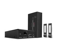 LINDY 300m Fibre Optic DisplayPort 1.2 & USB KVM Extender - Transmetteur et récepteur - rallonge écran-clavier-souris/audio/USB - DisplayPort - USB - jusqu'à 300 m - 850 nm