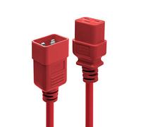 Lindy Câble d'alimentation 30124 IEC C20 mâle vers C19 femelle 2 m rouge 16 A 250 V