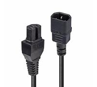 LINDY 30314 Rallonge Secteur C14 vers C15, 2m Noir