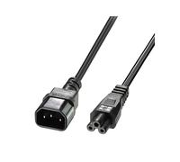 Lindy 30341 Câble Secteur Noir 2m C14 Mâle vers C5 Femelle, Droit, Température -10°C à +70°C, Code SH 84733080