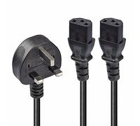 Lindy Câble secteur 30371 – BS 1363A (M) vers 2 x IEC C13, 13 A, 2,5 m – noir