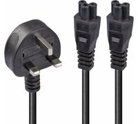 Lindy 30428 Lindy UK 3 Pin an 2x C5 Y-Kabel 2,5m