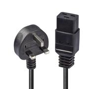 LINDY 30459 2m UK 3 Pin Plug to IEC C19 Power Cable Black