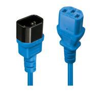 Lindy 30471 câble électrique Noir, Bleu 1 m Coupleur C14 Coupleur C13