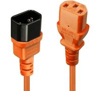 Lindy 30473 Câble d'alimentation Noir, Orange 0,5 m Coupleur C14 Coupleur C13