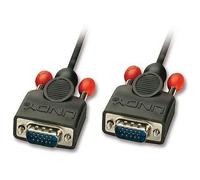Lindy 31440 VGA Kabel Schwarz Coax, M/M 1m Ohne Ferrit, 1:1, St./St.