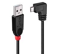 Lindy 31976 USB 2.0 type A/Micro-B 90ø 1m mini-B mâle angle droit