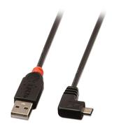 LINDY 31977 2m USB Micro-B Cable, 90 Degree Right Angle