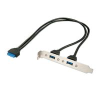 Lindy 33096 USB 3.0 Slotblech-Adapter 2xUSB 3.0 Typ A an 20 pol. IDC