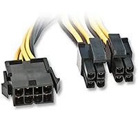Lindy 33163 Cordon prolongateur d'alimentation Carte mère 8 pôles EPS12V / eATX / BTX 12V, 0,4 mètre, noir