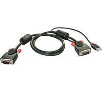 Lindy 33772 KVM Systemkabel KVM Switch USB HD15M - HD15M+USB, 3m