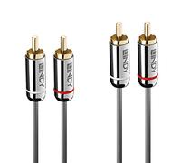 Câble de raccordement LINDY 35348 RCA audio [2x Cinch-RCA mâle - 2x Cinch-RCA mâle] 5 m anthracite