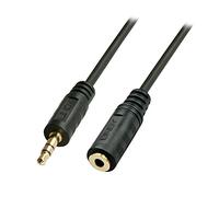 Rallonge LINDY 35654 Jack audio [1x Jack mâle 3.5 mm - 1x Jack femelle 3.5 mm] 5.00 m noir