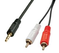 LINDY 35687 Câble Audio Premium 2X RCA mâle vers Jack 3,5mm mâle 20m