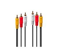 Lindy Câble Audio vidéo Premium, 3 x RCA (Cinch) mâle/mâle, 10m