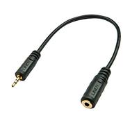 LINDY 35698 Jack audio Adaptateur [1x Jack mâle 2.5 mm - 1x Jack femelle 3.5 mm] noir