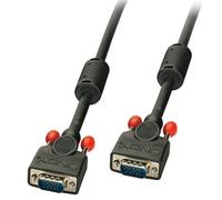 Lindy 36372 Câble VGA M/M, noir 1m HD15 M/M, compatible DDC