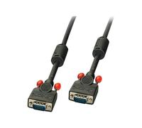 Lindy 36374 Câble VGA M/M, noir 3m HD15 M/M, compatible DDC