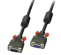 Lindy 36392 VGA Kabel M/F, schwarz 1m HD15 M/F, DDC-fähig