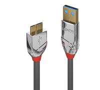 Lindy Câble USB 36659 – USB 3.0 Type A vers Micro-B, 3 m, gris