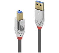 Lindy Câble USB CROMO 36663 USB 3.1 Type A mâle vers Type B mâle 3 m rond gris