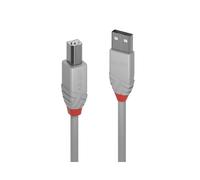 Lindy 36685 Câble USB 2.0 A vers B 5m Gris - Connecteurs mâles droits, Cuivre, 480 Mbit/s, AWG 26/28, RoHS, REACH & UL