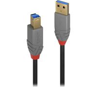 Lindy 36744 Lindy USB 3.0 Kabel Typ A/B Anthra Line M/M 5m