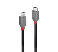 Lindy Câble USB 2.0 USB-C mâle vers Micro-B mâle 2 m noir, gris 36892