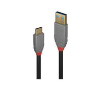 Lindy 36910 Câble Lindy USB 3.1 Type A/C 5A PD Anthra Line M/M 0.5m