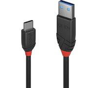 Lindy Câble USB 3.2 Gen1 36915 – USB-C mâle vers USB-A mâle 0,50 m Noir
