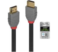 Lindy - Câble HDMI 2.1 Anthra Line 3 Mètre avec Ethernet, High Speed 4k@60Hz HDMI 2.1 10k@120Hz 3D 1080p HDCP 2.3 144Hz HDR, ARC, CEC, ATC TV OLED, PC, PS4, PS5, Xbox One, Blu-Ray, Barre de Son