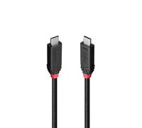 Lindy Câble USB4 37001 type C 40 Gbit/s 240 W 1 m Ligne noire