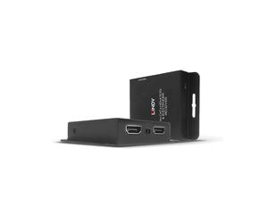 Lindy 38208 Extender HDMI 10.2G & IR Cat.6 70m, 3840x2160@30Hz 4:4:4 8bit, HDCP 1.4, PoC, EDID, Noir, avec IR, Port HDMI Loop-out