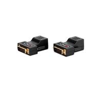 Lindy 38300 Extender DVI-D Single Link Cat.6 70m (1920x1200@60Hz), Connecteurs DVI-D vers RJ-45, Noir, Kit Émetteur/Récepteur