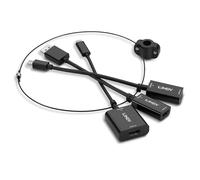 Lindy 38304 câble vidéo et adaptateur HDMI Type A (Standard) DisplayPort + Mini DisplayPort + USB Type-C Noir
