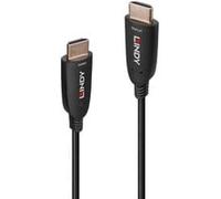 Lindy Câble HDMI mâle-mâle 50 m fibre optique hybride noir 8K60Hz 4K120Hz