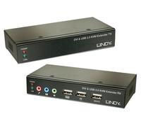 Lindy 39377 Commutateur clavier/vidéo/souris (KVM) Noir